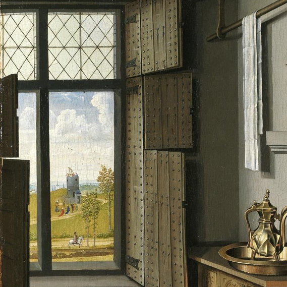 Santa Bárbara, Robert Campin, Museo del Prado. Vademente