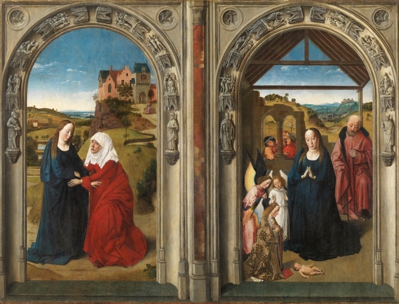 Tríptico de la vida de la Virgen, Dirk Bouts, Museo del Prado. Vademente