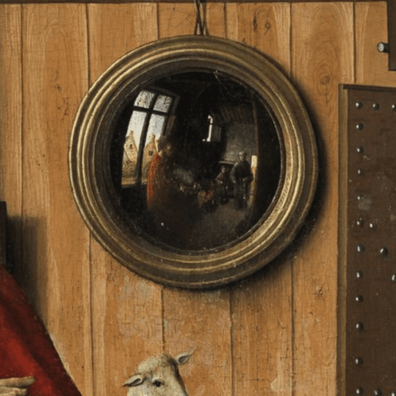 San Juan Bautista y el maestro Enrique de Werl, Robert Campin, Museo del Prado. Vademente