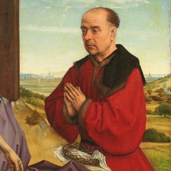 La Piedad, detalle, Roger van der Weyden, Museo del Prado. Vademente