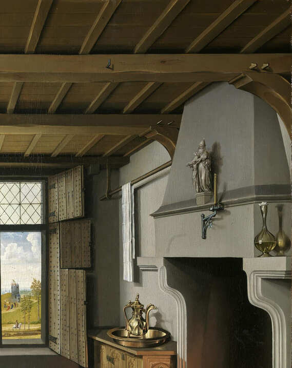 Santa Bárbara, Robert Campin, Museo del Prado. Vademente
