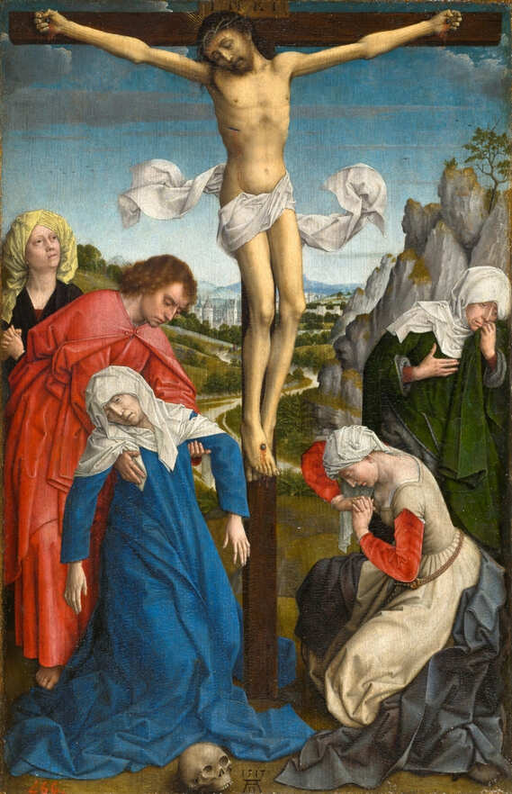 La Crucifixión, seguidor de Roger van der Weyde, Museo del Prado. Vademente